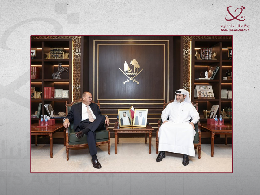 محافظ مصرف قطر المركزي يجتمع مع رئيس مجلس إدارة شركة "ام اس سي آي"