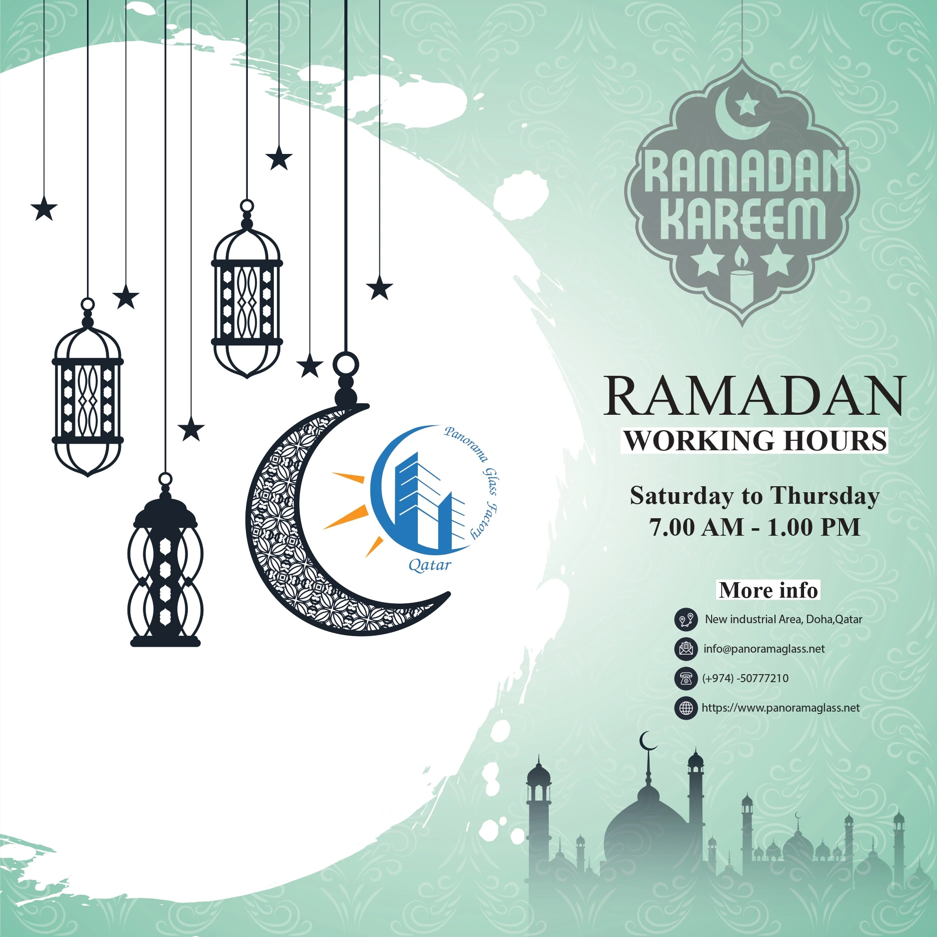 RAMADAN KAREEM - WORKING HOURS