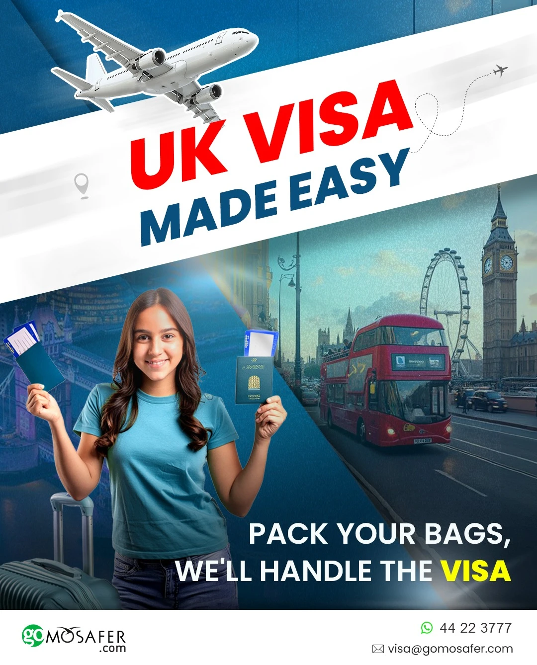 Get your UK visa with GoMosafer!