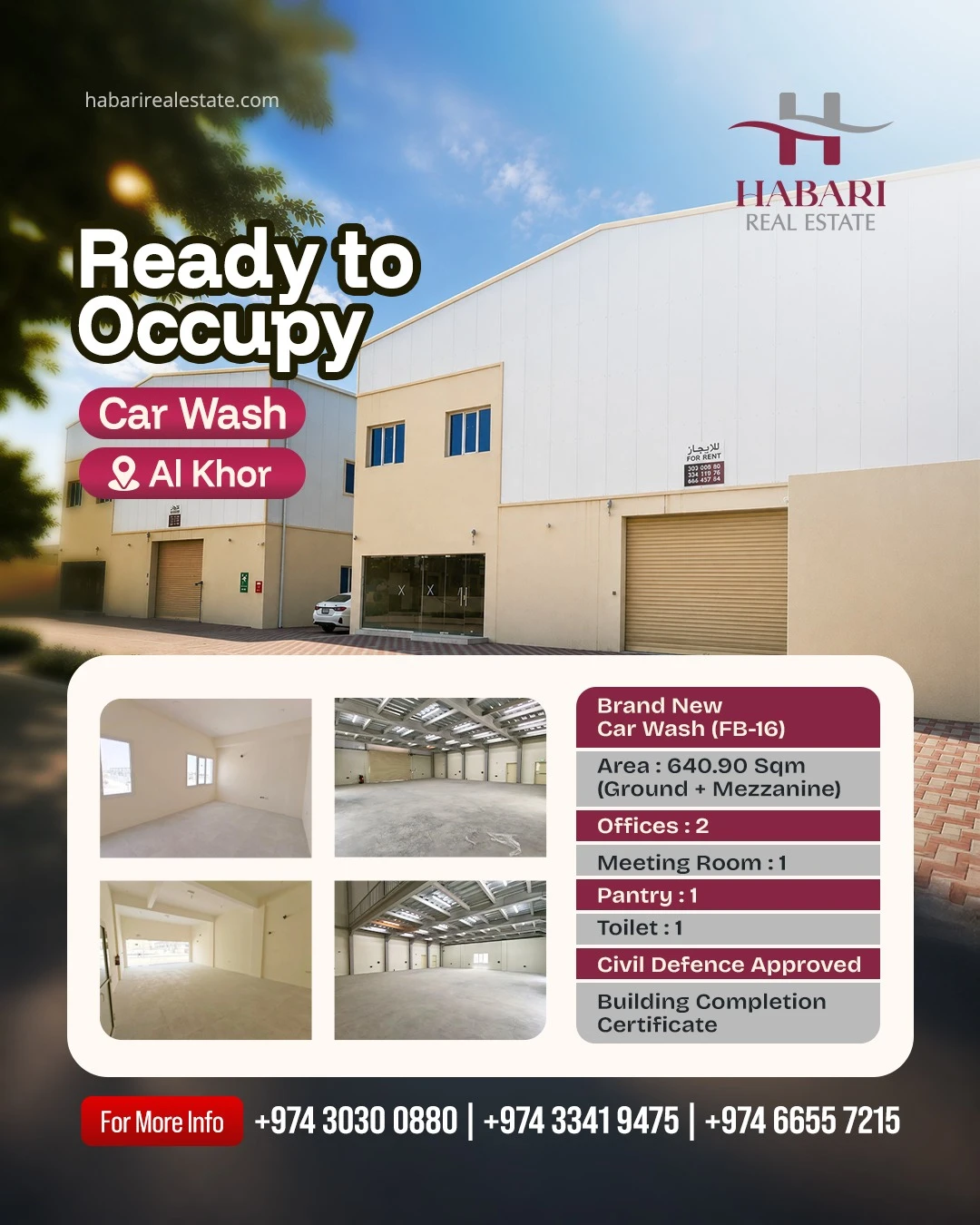 Searching for Car Wash space @ Al Khor