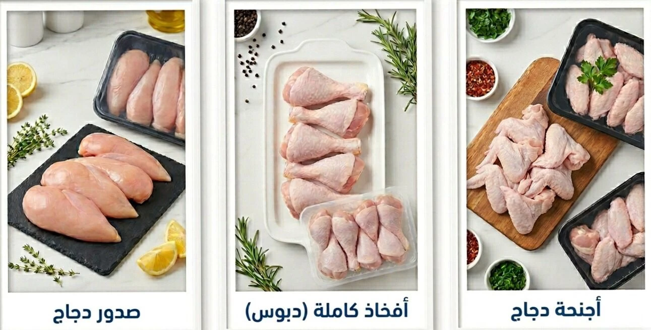 Fresh Premium Chicken Cuts (Breast – Whole Legs – Wings)